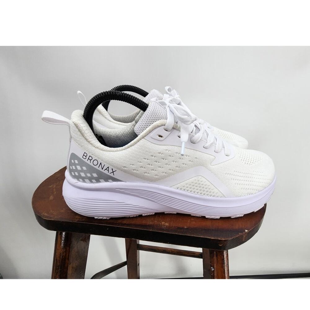 Women's Bronax Wide Toe Box Running Shoes Size 40 White On White 9 Wide
